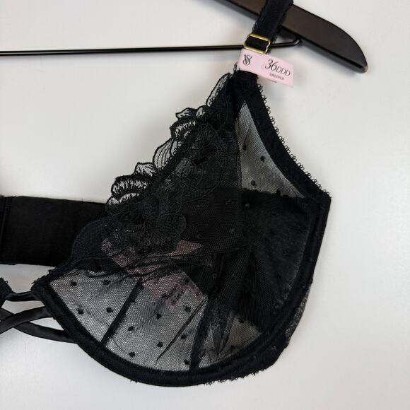 NWT Victoria’s Secret Very Sexy Unlined Demi Bra Lace Black $59 - 36DDD - Picture 2 of 7